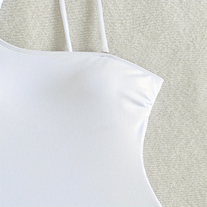 Women's elegant asymmetric one-piece swimsuit with bow accent Mune Fashion