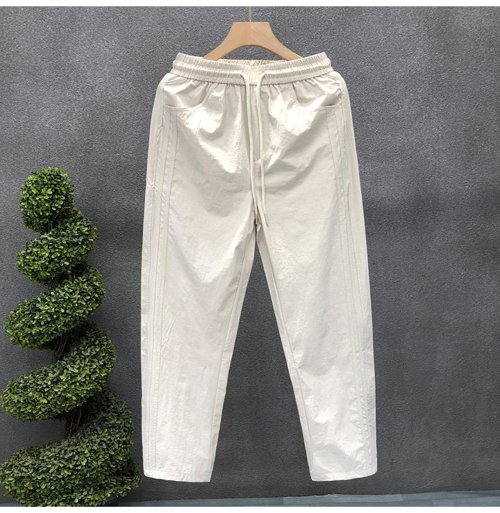 Men's Sporty Casual Pants with Elastic Waistband Mune Fashion