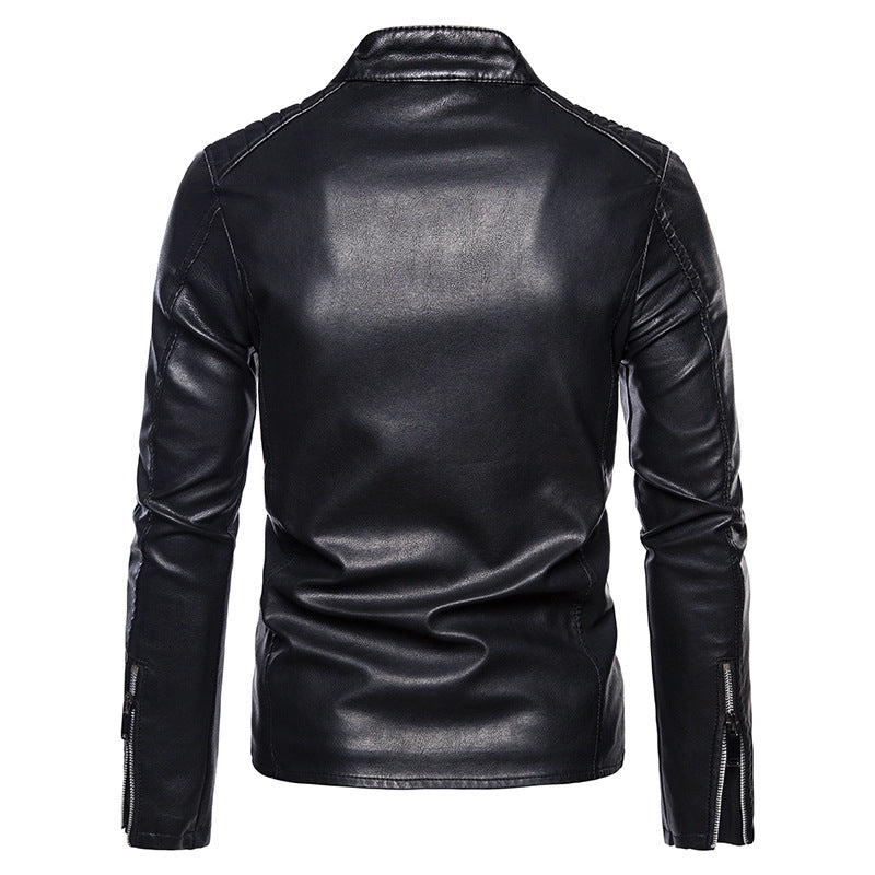 Men's Fashion Biker Jacket with Quilted Details Mune Fashion