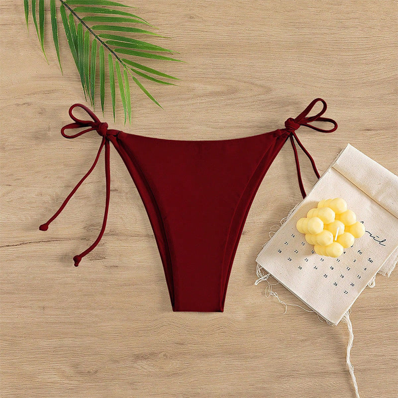 Women's High-Cut Bikini Bottom with Adjustable Ties Mune Fashion