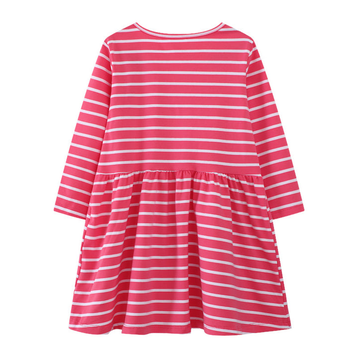 Girl long sleeve dress with playful unicorn design Mune Fashion