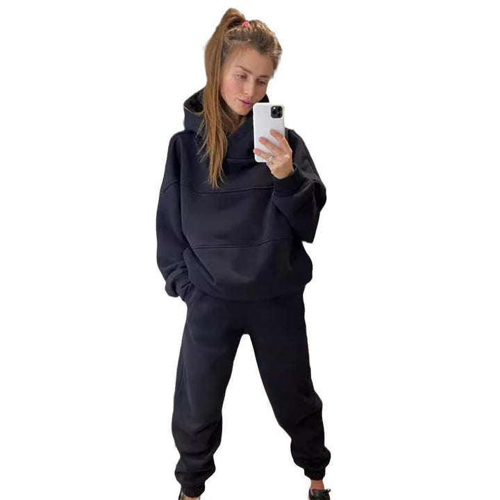 Women's Oversized Loungewear Set made of heavy French Terry with structured hood and Relax Joggers Mune Fashion