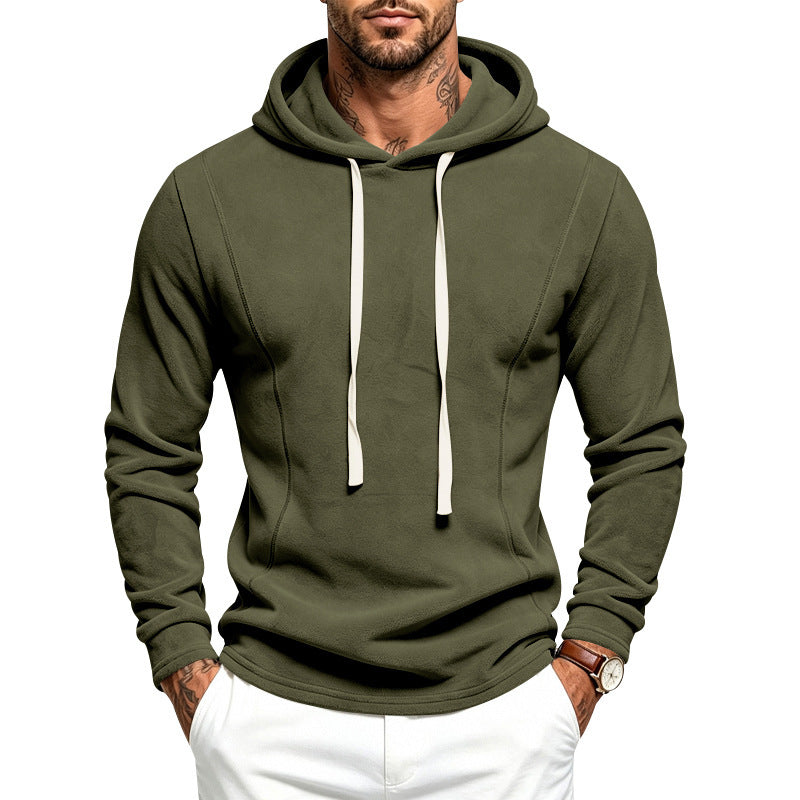 Men's fleece hoodie with hood and adjustable hem Mune Fashion