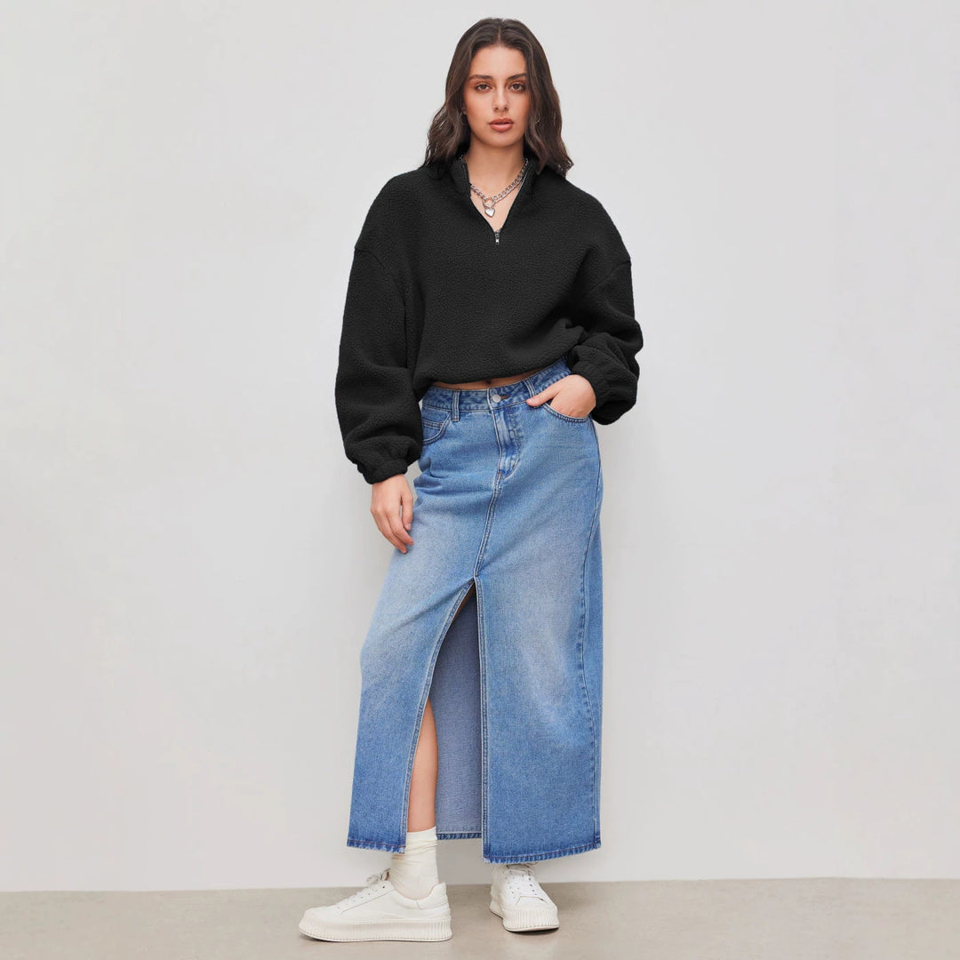 Women Soft and Casual Sweatshirt Mune Fashion