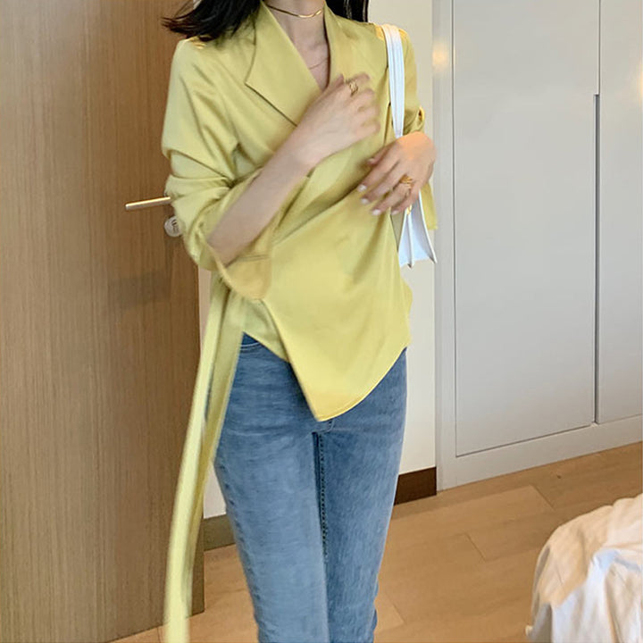 Women elegant wrap blazer Mune Fashion