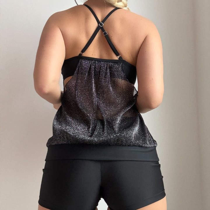 Women’s Sporty Bikini Top with Sparkling Design Mune Fashion