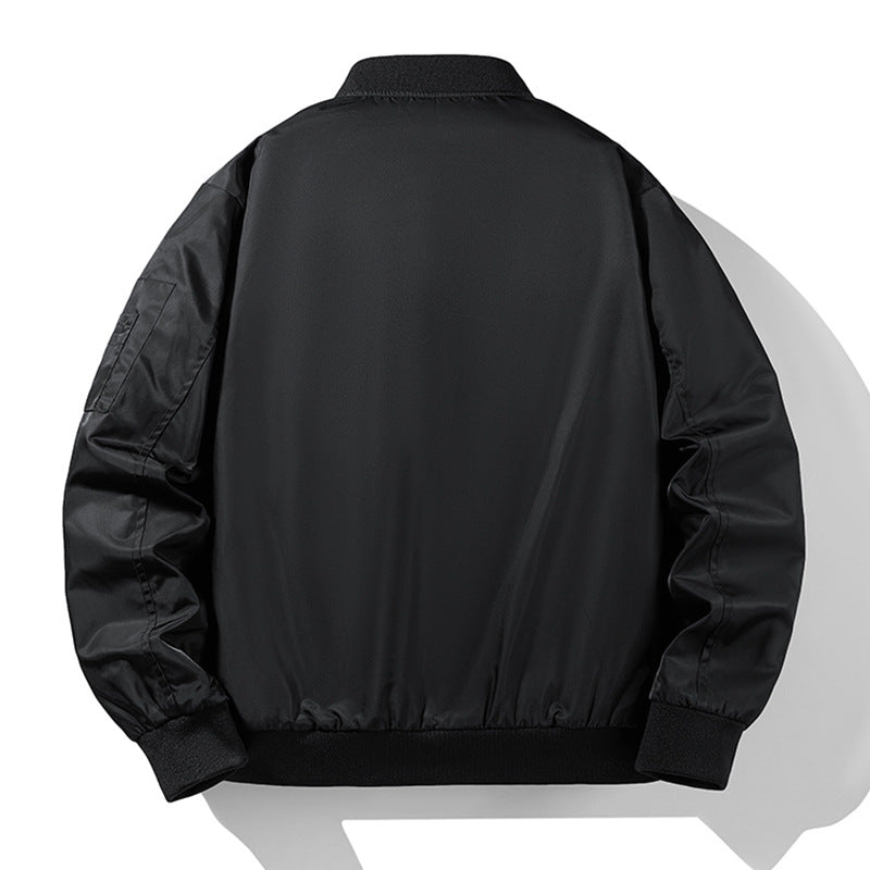 Men's Fashionable Bomber Jacket with High Collar and Practical Pockets Mune Fashion