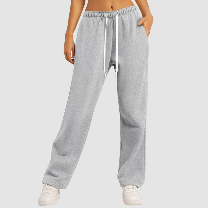 Women's casual lounge pants with straight leg extra long drawstring and deep crotch Mune Fashion