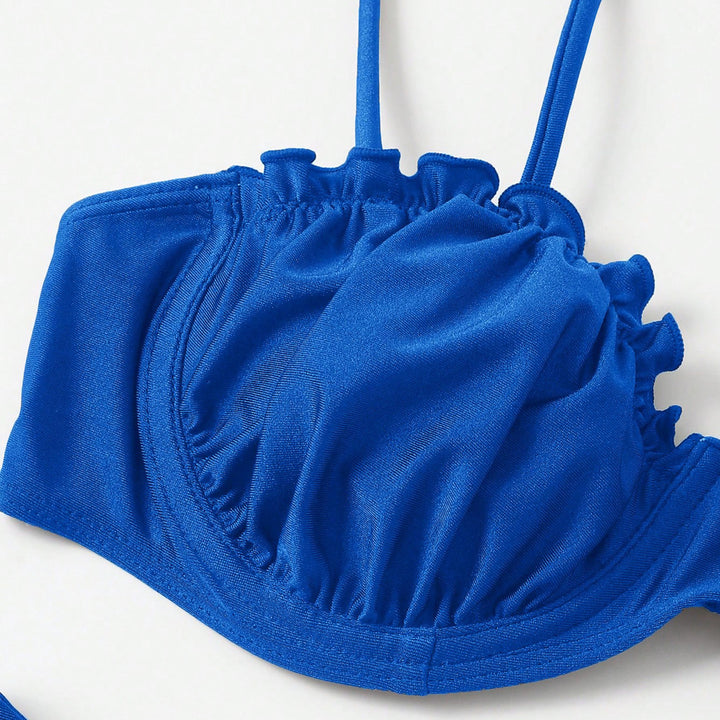 Ladies Push-Up Bikini with Ruching and Adjustable Straps Mune Fashion