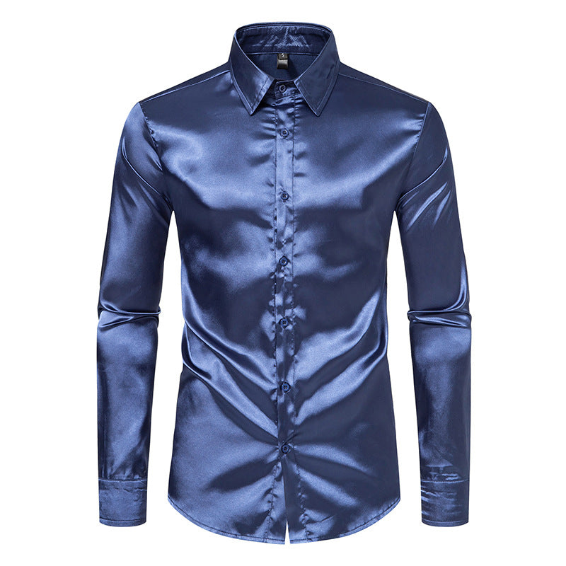 Men's Silk Shirt Mune Fashion