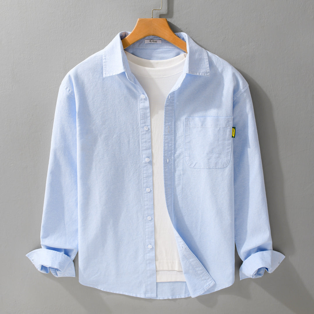 Ladies Lightweight Cotton Overshirt with Kent Collar, Patch Chest Pocket and Relaxed Fit
