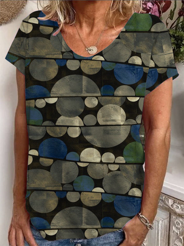 Ladies Loose Blouse with Colorful Paisley Pattern Mune Fashion