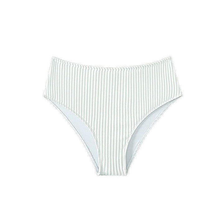 Women High-Cut Bikini Bottom with Fine Striped Pattern Mune Fashion