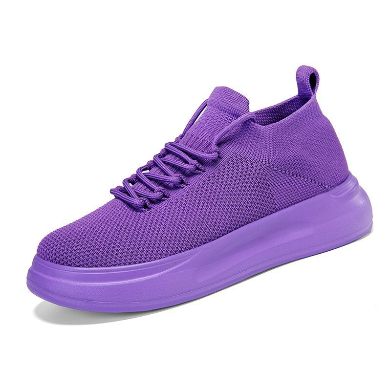 Women's nan elastic knit slip-on sneaker with viscoelastic insole and cushioning platform outsole Mune Fashion
