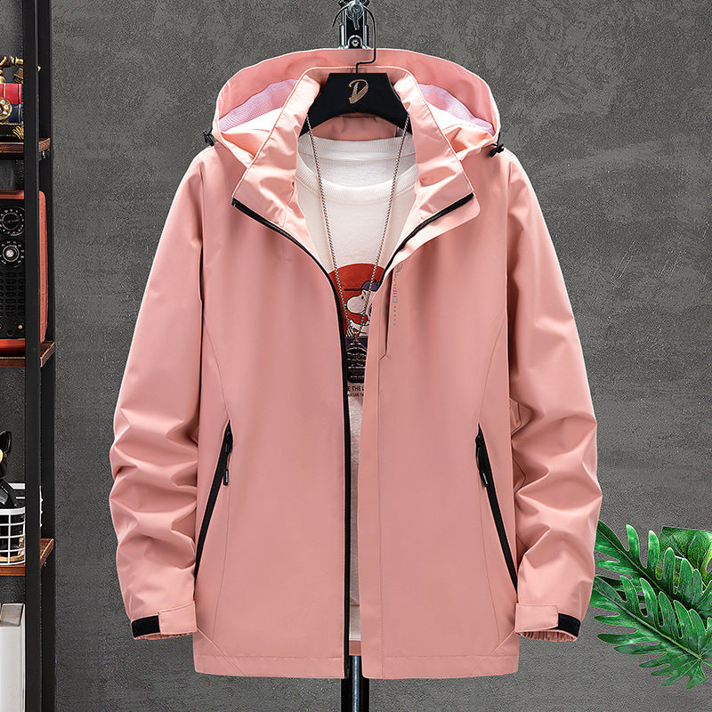 Men's Lightweight Softshell Outdoor Jacket with Hood, Wind and Water Repellent Surface Mune Fashion