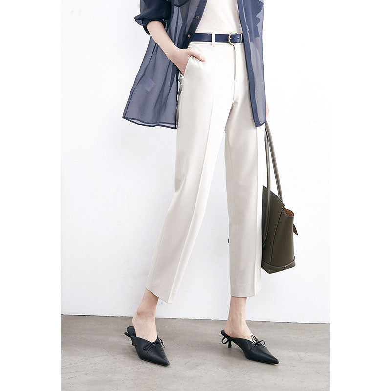 Ladies Elegant High-Waisted Suit Pants Mune Fashion