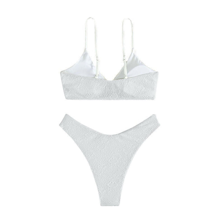 Women Triangle Bikini with elegant knot design and high leg cut Mune Fashion