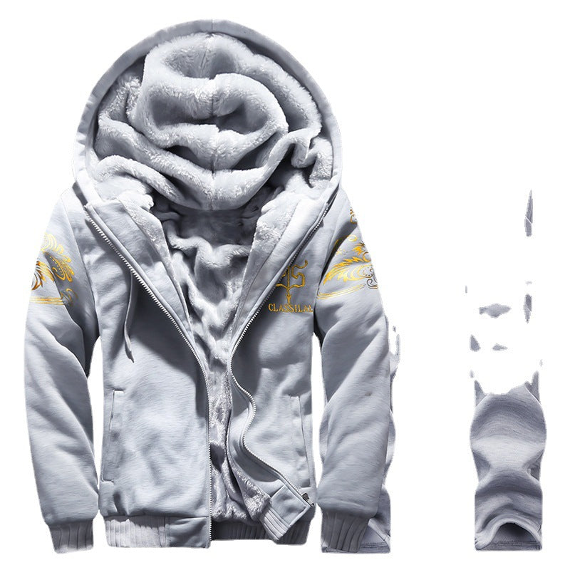 Men's padded hoodie tracksuit with teddy fleece lining, zip jacket and jogger Mune Fashion