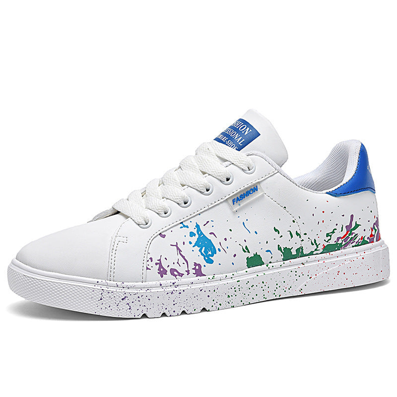 Unisex leisure sneakers with splash color design and cushioned comfort insole Mune Fashion