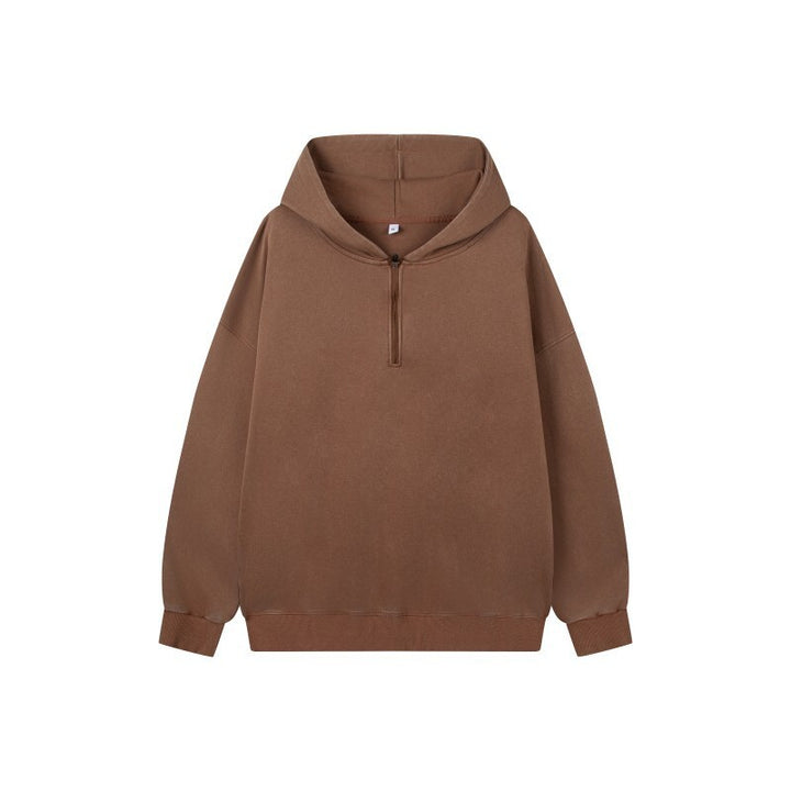 Women's Stylish Hooded Sweatshirt with Half Zipper Mune Fashion