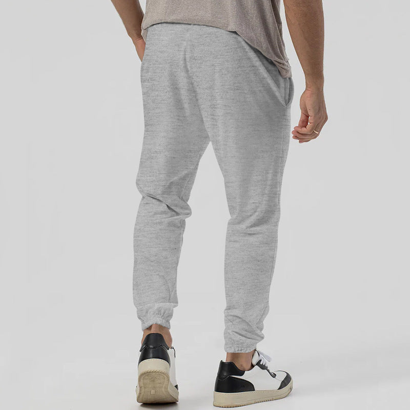 Men's tapered jogging pants in linen look with crease and cuff Mune Fashion