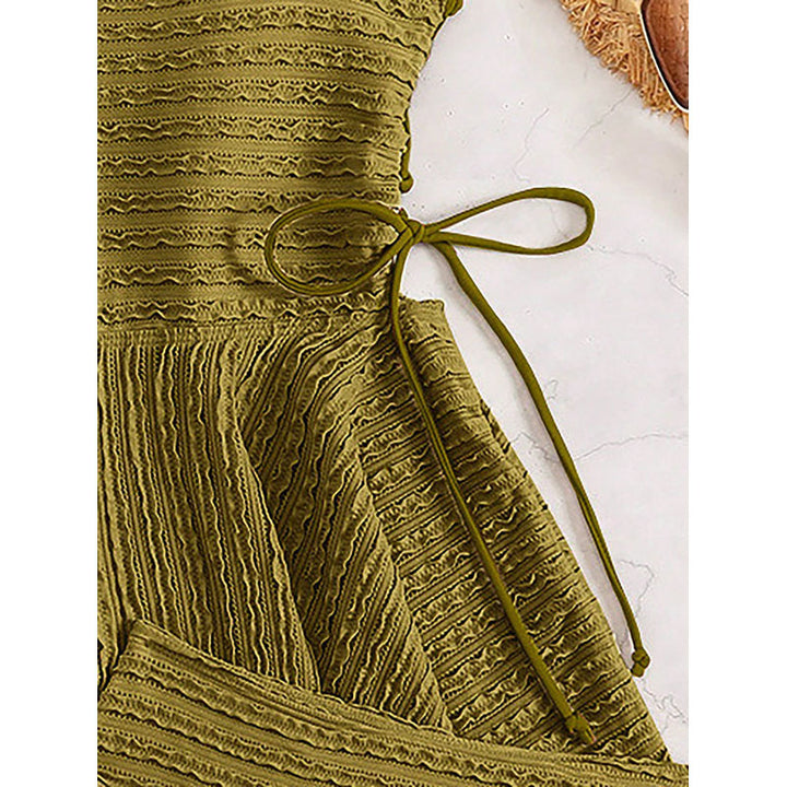 Women's tankini with gathered design and side ties Mune Fashion