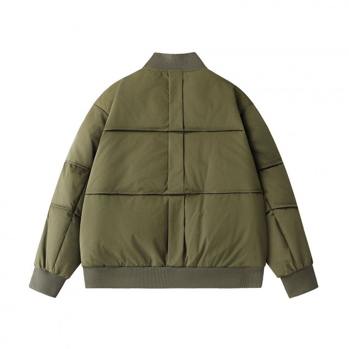 Unisex Boxy-padded Bomber jacket in oversized cut with ribbed hem and stand-up collar Mune Fashion