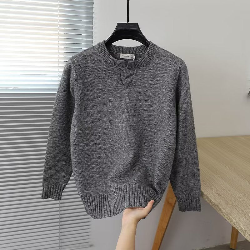 Women Elegant Knit Sweater with Stand-Up Collar Mune Fashion