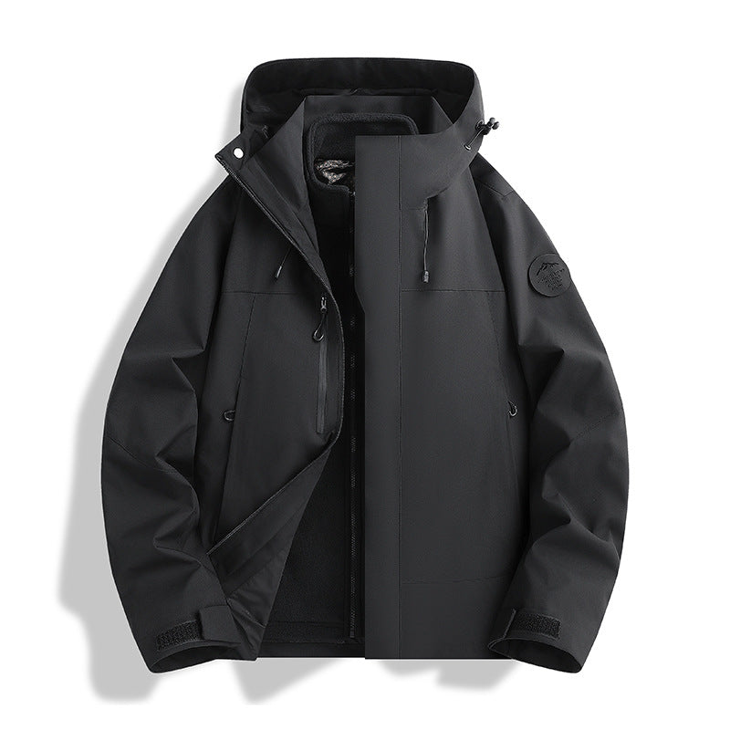 Men's Breathable, Waterproof Softshell Jacket with Fleece Lining and Hood Mune Fashion