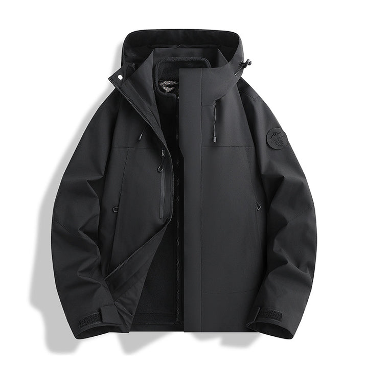 Men's Breathable, Waterproof Softshell Jacket with Fleece Lining and Hood Mune Fashion
