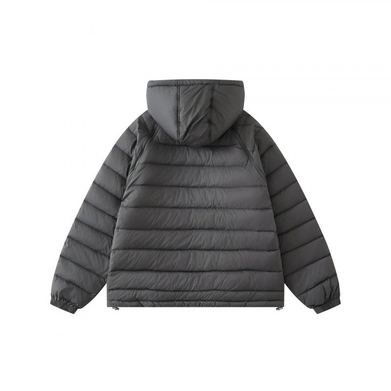 Unisex Lightly Padded Hooded Jacket with Two-Way Zipper and Adjustable Hem Mune Fashion