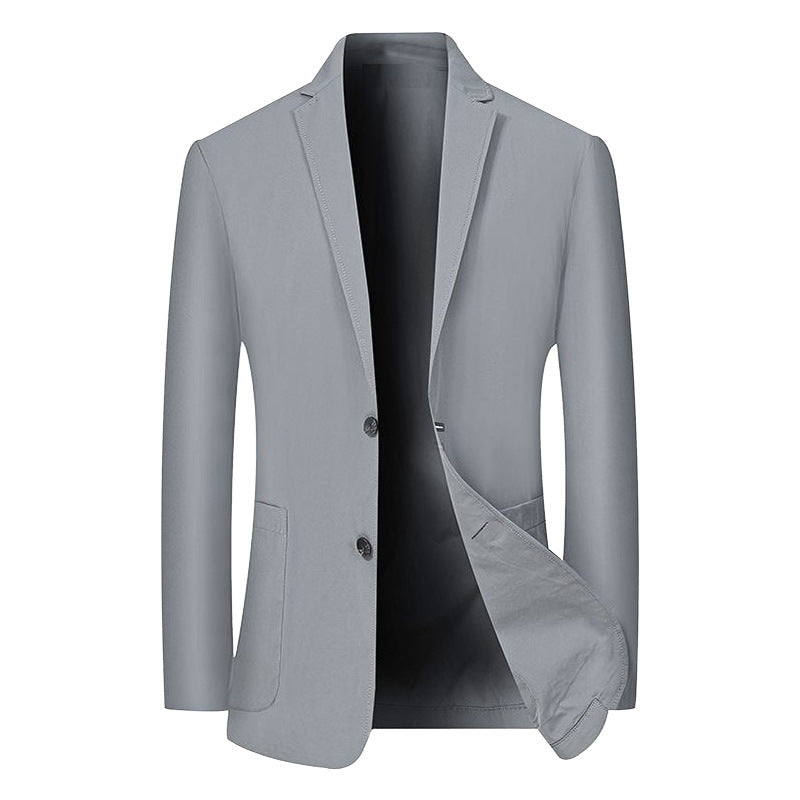 Men's Modern Stretch Business Blazer with Slim Fit and Patch Pockets Mune Fashion