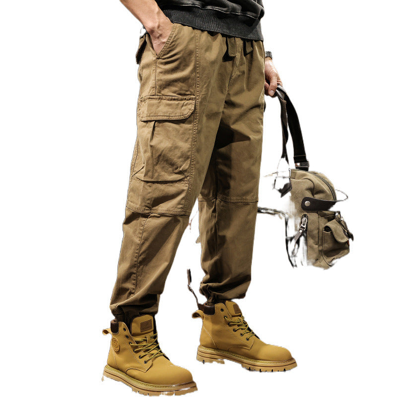 Men's cargo pants with elastic waistband and practical side pockets Mune Fashion