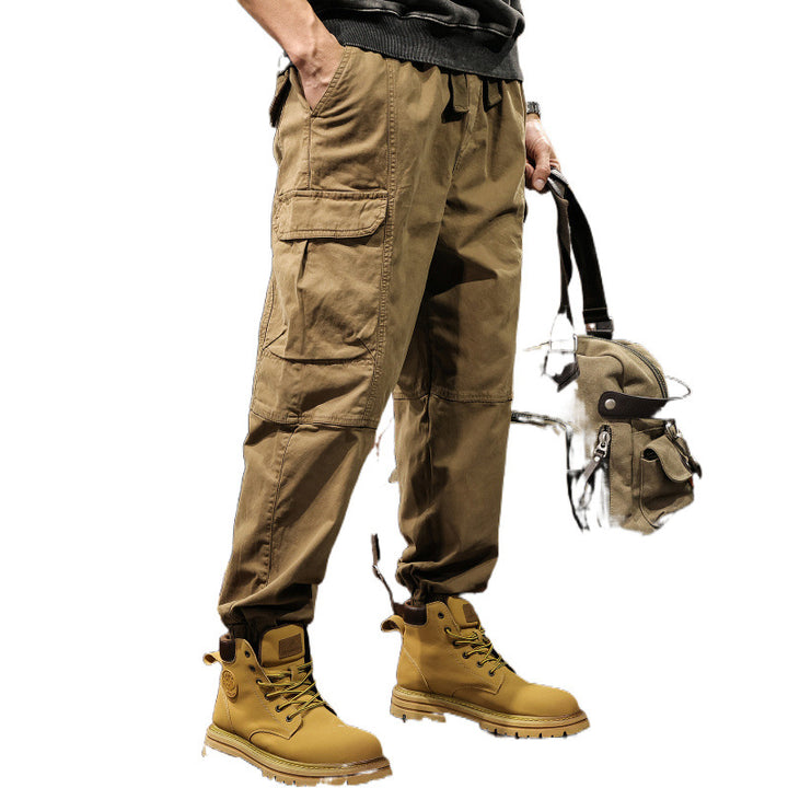 Men's cargo pants with elastic waistband and practical side pockets Mune Fashion