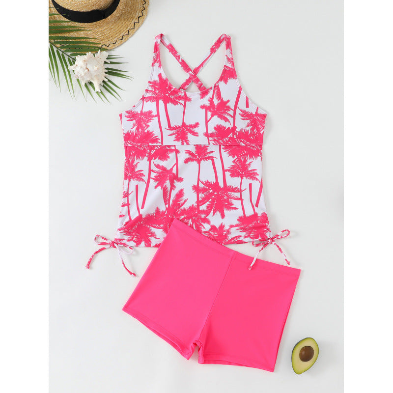 Ladies Tankini Set with adjustable straps and side ties Mune Fashion