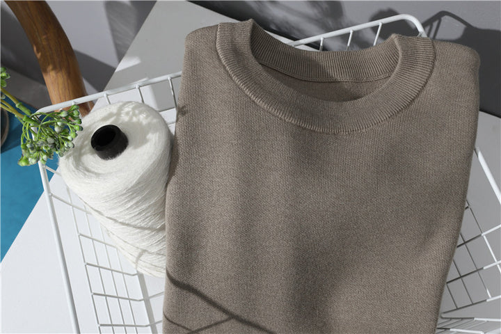 Women's Lightweight Cotton Blend Crew Neck Sweater with Minimalist Cut Mune Fashion