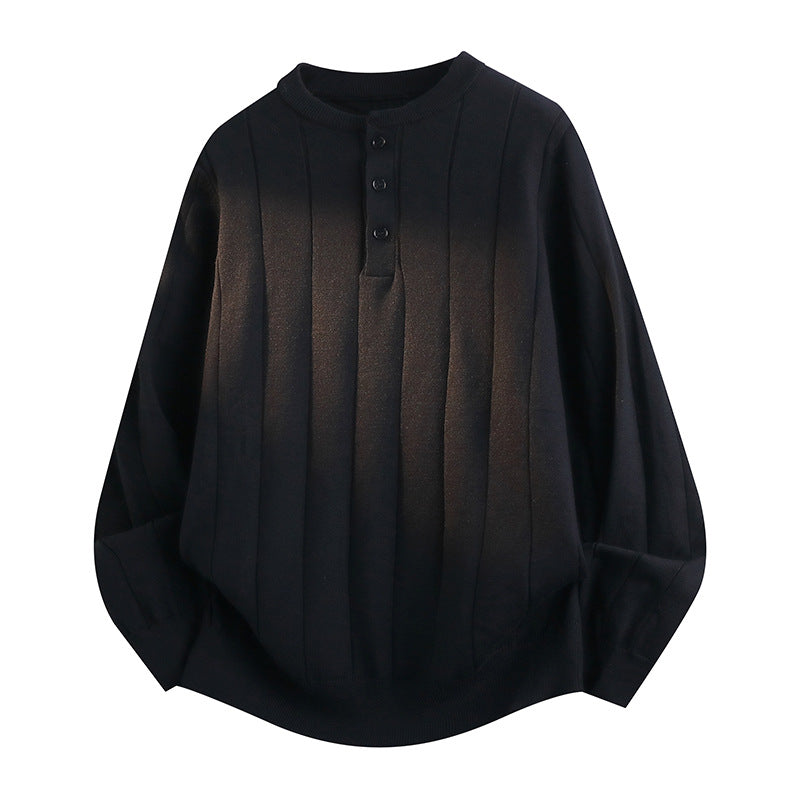 Women Playful Long Sleeve Henley Sweater Mune Fashion