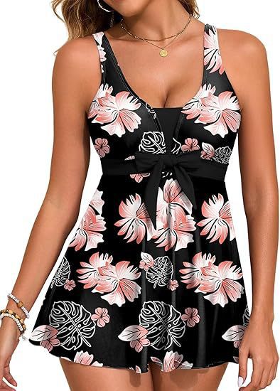 Ladies leisure swimsuit with stylish waist belt Mune Fashion