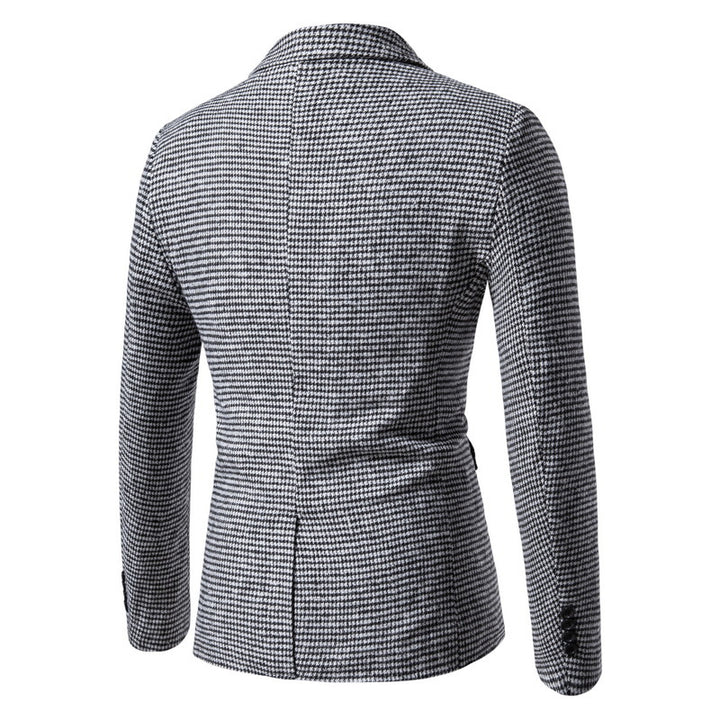 Men's slim houndstooth blazer with structured woven look, single-button closure and stretch comfort Mune Fashion