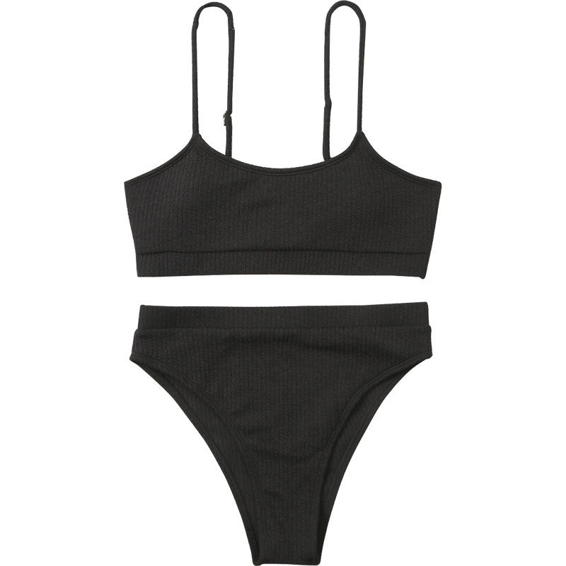 Women's Triangle Bikini with Structured Texture Mune Fashion