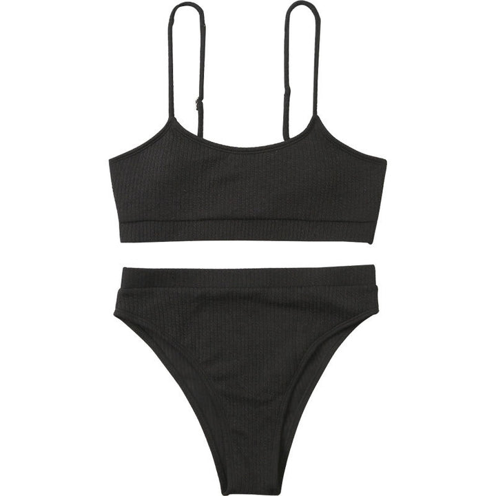 Women's Triangle Bikini with Structured Texture Mune Fashion