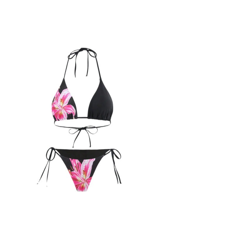 Women's bikini set with floral wrap skirt Mune Fashion