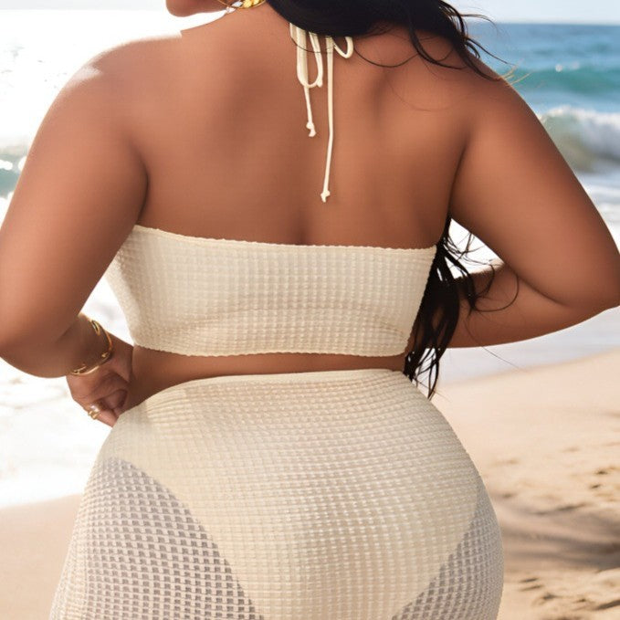 Women's bandeau bikini with asymmetrical skirt Mune Fashion