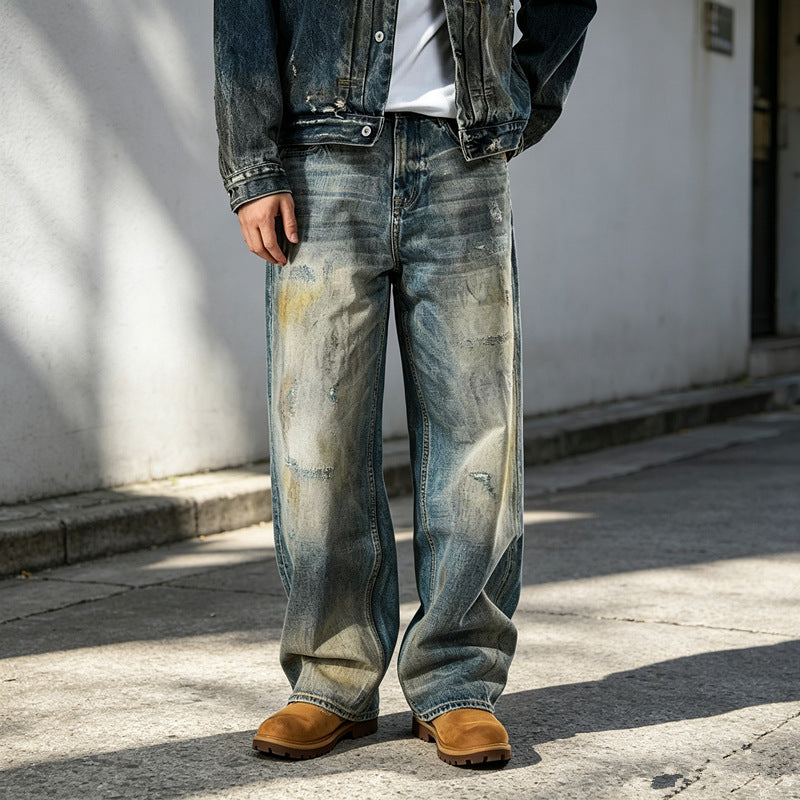 Men's Loose Cut Slim-Fit Jeans Mune Fashion
