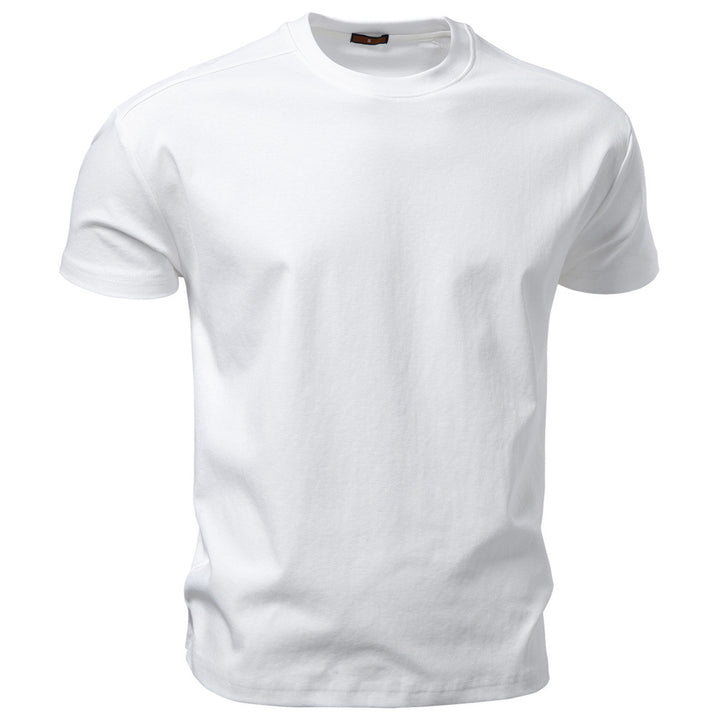 Men's nano classic cotton jersey round neck shirt with reinforced collar Mune Fashion