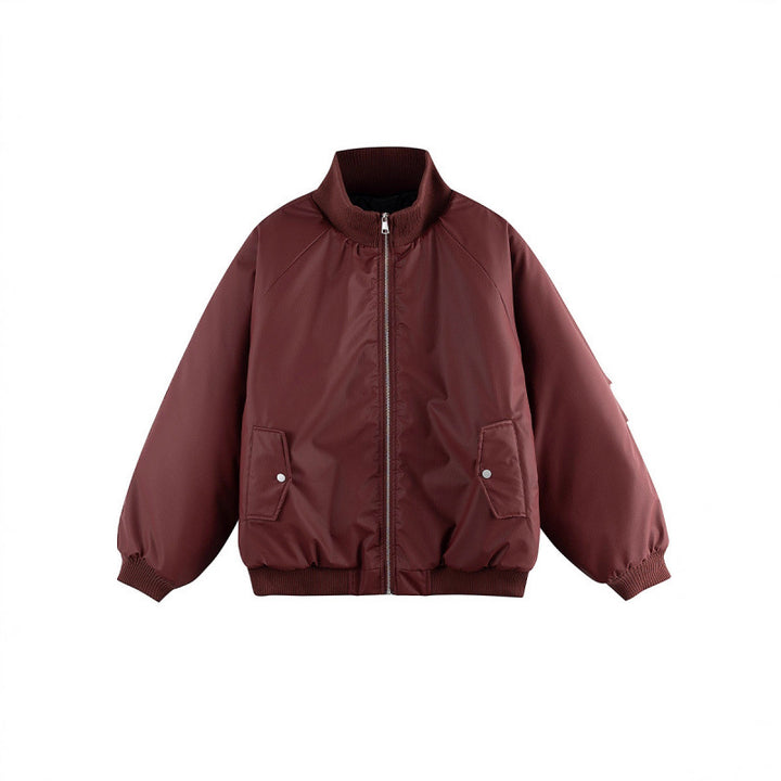 Unisex Boxy Transition Bomber Jacket with Stand Collar and Flap Pockets Mune Fashion