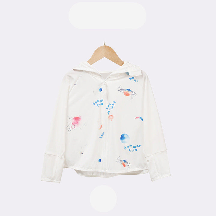Children's UV protection jacket with hood and lightweight breathable properties Mune Fashion