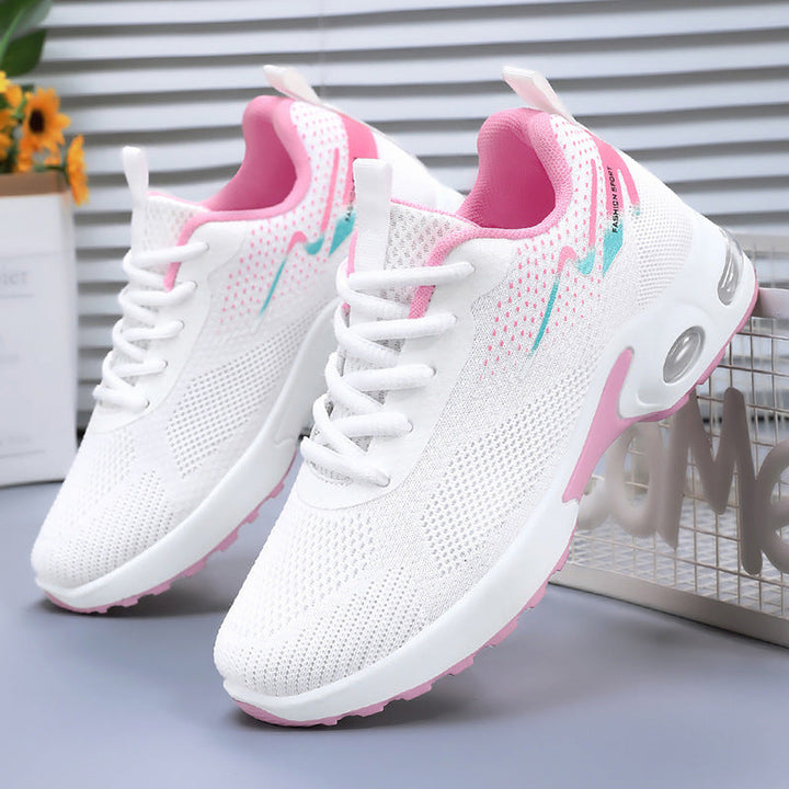 Women Sports Air Cushion Sneakers with Breathable Mesh Upper Mune Fashion