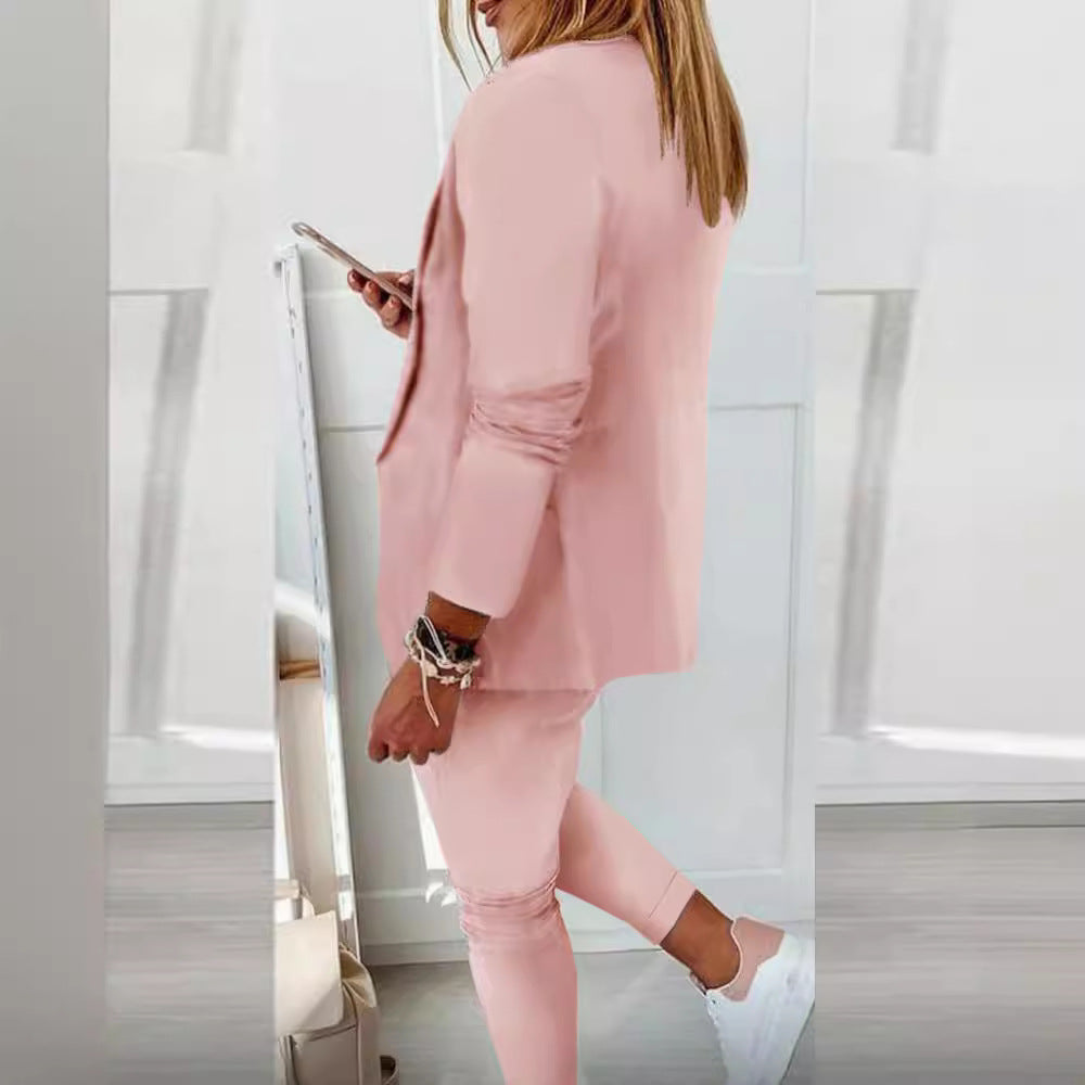 Women Elegant Two-Piece Blazer Jogging Suit Mune Fashion