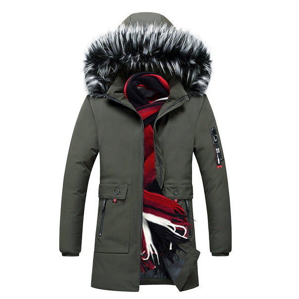Men's parka with faux fur hood and thermal insulation as well as multifunction pockets Mune Fashion